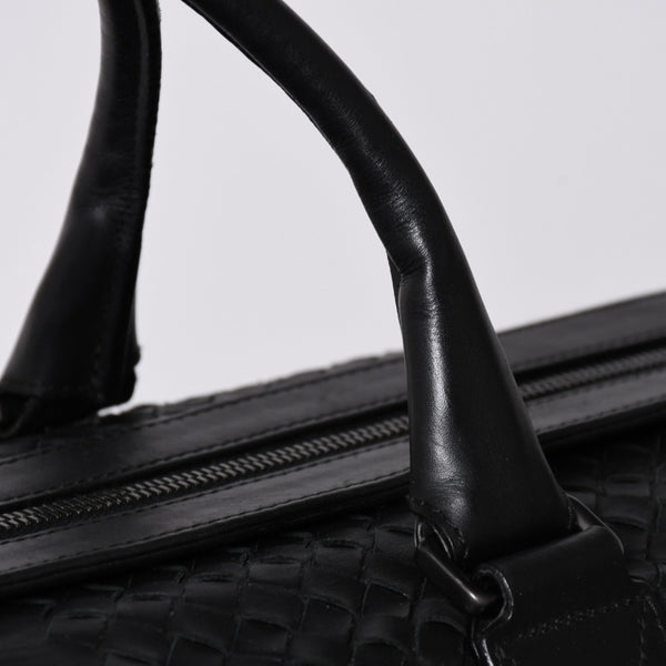 BOTTEGA VENETA ボッテガヴェネタ ボストンバッグ イントレチャート ラージダッフルバッグ レザー 152229 V4651 1000 美品 中古 4a001172