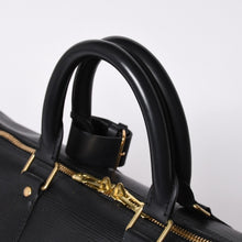 画像をギャラリービューアに読み込む, LOUIS VUITTON ルイヴィトン キーポル45 ボストンバッグ M59152 エピレザー ブラック ゴールド金具 美品 中古 4a000901
