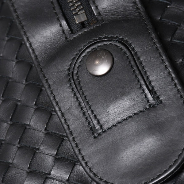 BOTTEGA VENETA ボッテガヴェネタ ボストンバッグ イントレチャート ラージダッフルバッグ レザー 152229 V4651 1000 美品 中古 4a001172