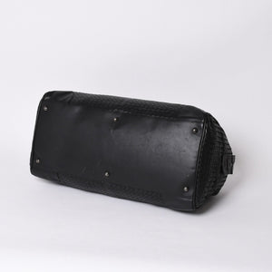 BOTTEGA VENETA ボッテガヴェネタ ボストンバッグ イントレチャート ラージダッフルバッグ レザー 152229 V4651 1000 美品 中古 4a001172