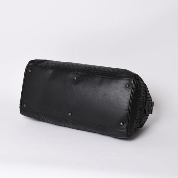 BOTTEGA VENETA ボッテガヴェネタ ボストンバッグ イントレチャート ラージダッフルバッグ レザー 152229 V4651 1000 美品 中古 4a001172