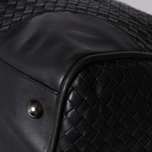 画像をギャラリービューアに読み込む, BOTTEGA VENETA ボッテガヴェネタ ボストンバッグ イントレチャート ラージダッフルバッグ レザー 152229 V4651 1000 美品 中古 4a001172