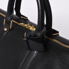 画像をギャラリービューアに読み込む, LOUIS VUITTON ルイヴィトン キーポル45 ボストンバッグ M59152 エピレザー ブラック ゴールド金具 美品 中古 4a000901