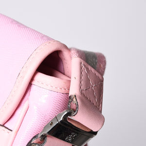 GUCCI グッチ GGキャンバス Shoulder Bag ワンショルダーバッグ 297559 ピンク インプリメ シルバー金具 美品 中古 4a001094