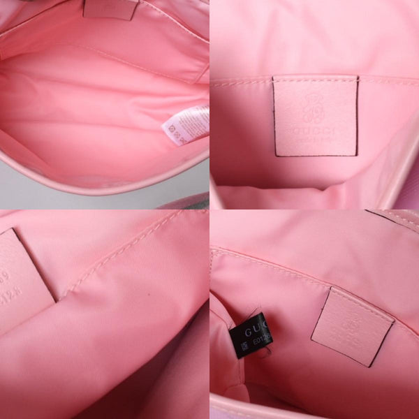 GUCCI グッチ GGキャンバス Shoulder Bag ワンショルダーバッグ 297559 ピンク インプリメ シルバー金具 美品 中古 4a001094