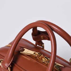 新品未使用 MIU MIU ミュウミュウ ハンドバッグ 2WAY 5BB142 ACR3 アルカディ レギュラー カーフスキン ブラウン 中古 4a000987
