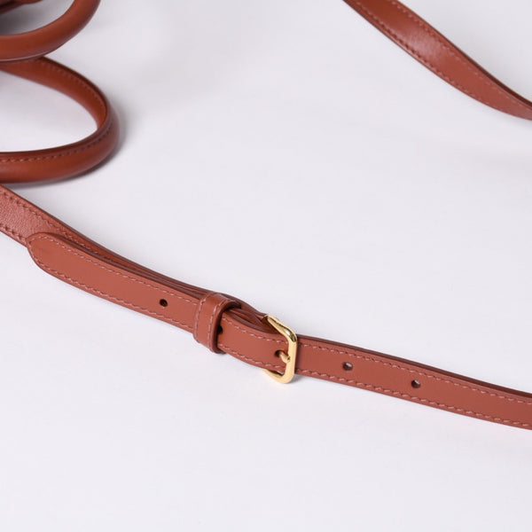 新品未使用 MIU MIU ミュウミュウ ハンドバッグ 2WAY 5BB142 ACR3 アルカディ レギュラー カーフスキン ブラウン 中古 4a000987