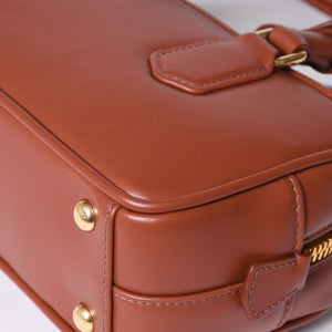 新品未使用 MIU MIU ミュウミュウ ハンドバッグ 2WAY 5BB142 ACR3 アルカディ レギュラー カーフスキン ブラウン 中古 4a000987
