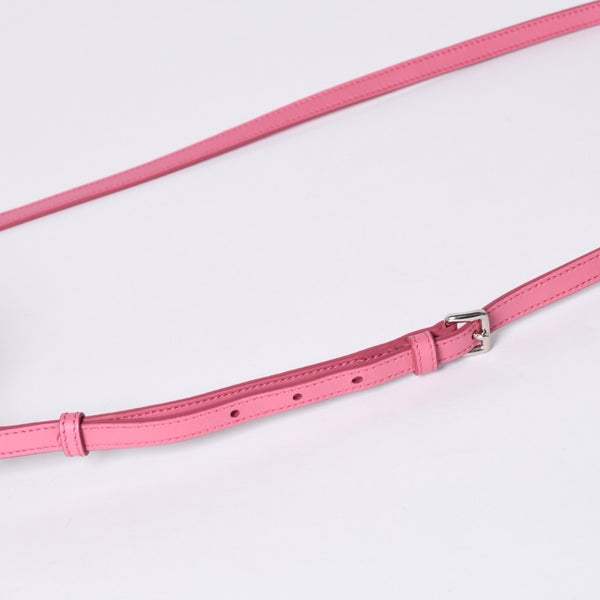 MIUMIU ミュウミュウ ショルダーバッグ カゴバッグ バスケット ラタン ピンク ブラウン シルバー金具 美品 中古 4a000938