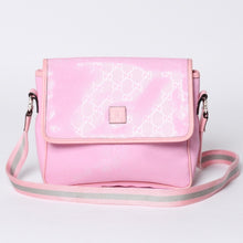 画像をギャラリービューアに読み込む, GUCCI グッチ GGキャンバス Shoulder Bag ワンショルダーバッグ 297559 ピンク インプリメ シルバー金具 美品 中古 4a001094