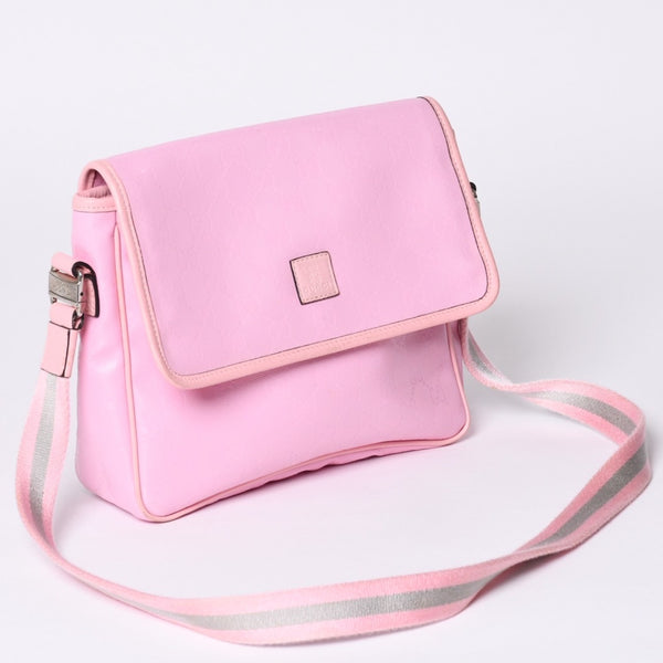 GUCCI グッチ GGキャンバス Shoulder Bag ワンショルダーバッグ 297559 ピンク インプリメ シルバー金具 美品 中古 4a001094