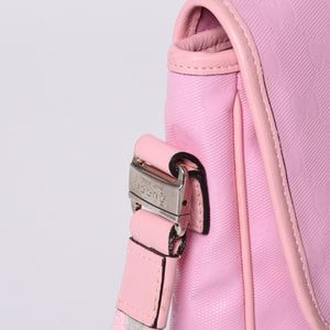 GUCCI グッチ GGキャンバス Shoulder Bag ワンショルダーバッグ 297559 ピンク インプリメ シルバー金具 美品 中古 4a001094