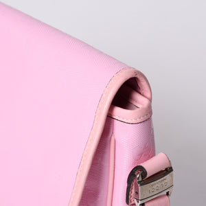 GUCCI グッチ GGキャンバス Shoulder Bag ワンショルダーバッグ 297559 ピンク インプリメ シルバー金具 美品 中古 4a001094