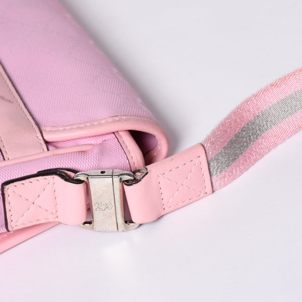 GUCCI グッチ GGキャンバス Shoulder Bag ワンショルダーバッグ 297559 ピンク インプリメ シルバー金具 美品 中古 4a001094