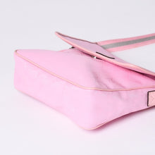 画像をギャラリービューアに読み込む, GUCCI グッチ GGキャンバス Shoulder Bag ワンショルダーバッグ 297559 ピンク インプリメ シルバー金具 美品 中古 4a001094