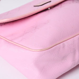 GUCCI グッチ GGキャンバス Shoulder Bag ワンショルダーバッグ 297559 ピンク インプリメ シルバー金具 美品 中古 4a001094