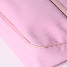 画像をギャラリービューアに読み込む, GUCCI グッチ GGキャンバス Shoulder Bag ワンショルダーバッグ 297559 ピンク インプリメ シルバー金具 美品 中古 4a001094