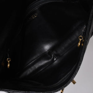 CHANEL シャネル Sフラップ Sチェーンショルダーバッグ 2番台 ココマーク キャビアスキン ブラック ゴールド金具 美品 中古 4a000931