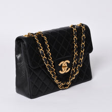 画像をギャラリービューアに読み込む, 極美品 CHANEL シャネル デカマトラッセ30 SフラップWチェーンショルダーバッグ 4番台 ココマーク ラムスキン ブラック 中古 4a000899
