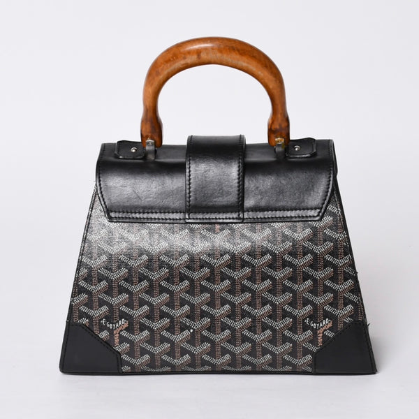 GOYARD Saigon PM Hand Bag Handbag Made in France Black Brown Good Condition Used 4a000986