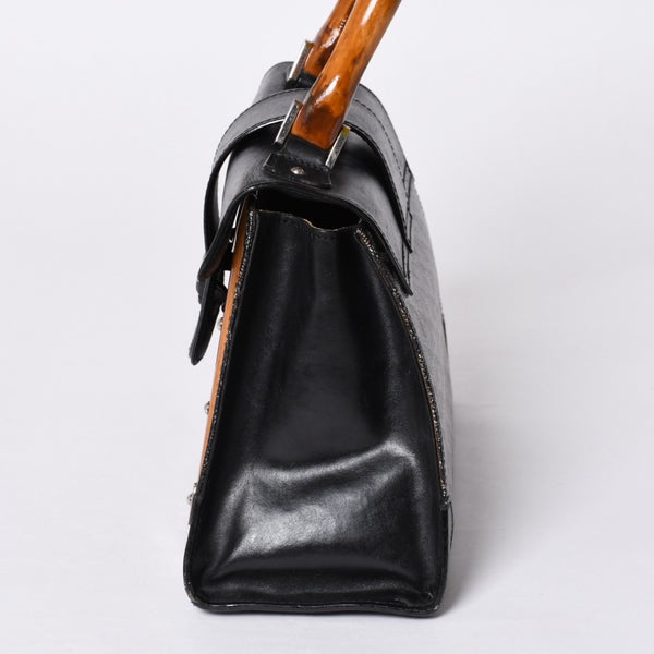 GOYARD Saigon PM Hand Bag Handbag Made in France Black Brown Good Condition Used 4a000986