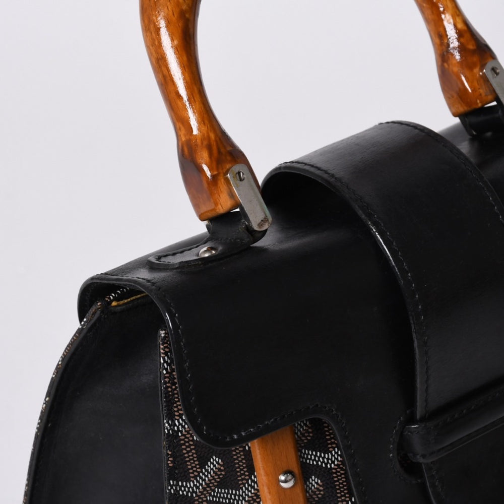 GOYARD Saigon PM Hand Bag Handbag Made in France Black Brown Good Condition Used 4a000986
