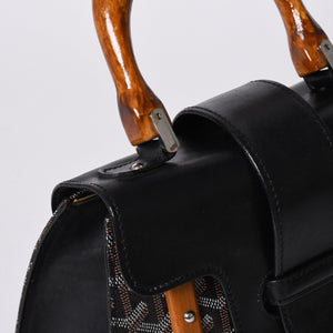 GOYARD Saigon PM Hand Bag Handbag Made in France Black Brown Good Condition Used 4a000986