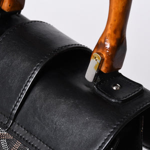 GOYARD Saigon PM Hand Bag Handbag Made in France Black Brown Good Condition Used 4a000986