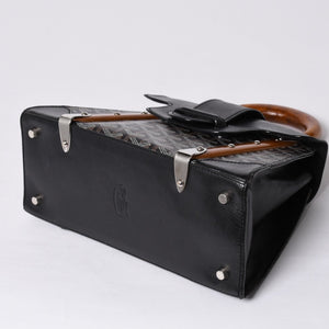 GOYARD Saigon PM Hand Bag Handbag Made in France Black Brown Good Condition Used 4a000986
