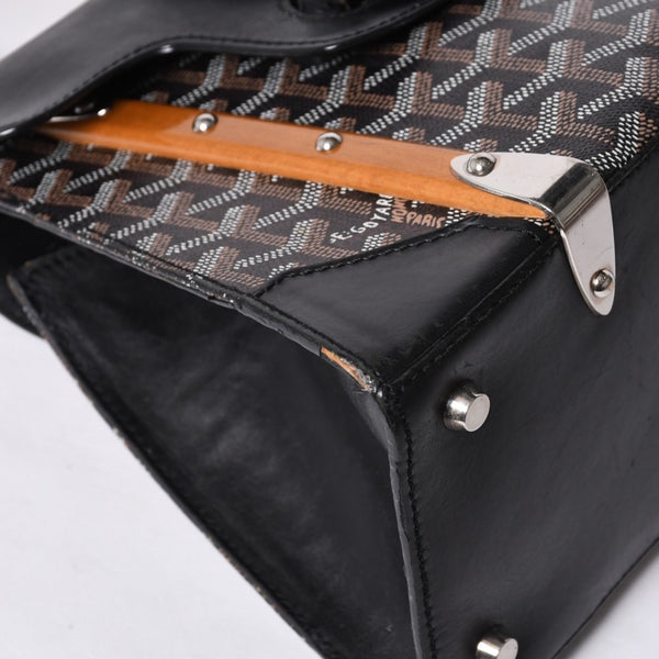 GOYARD Saigon PM Hand Bag Handbag Made in France Black Brown Good Condition Used 4a000986