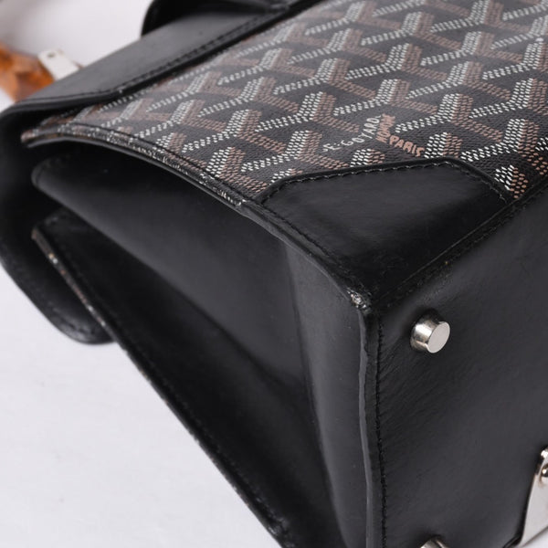 GOYARD Saigon PM Hand Bag Handbag Made in France Black Brown Good Condition Used 4a000986