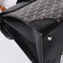画像をギャラリービューアに読み込む, GOYARD ゴヤール サイゴンPM Hand Bag ハンドバッグ フランス製 ブラック ブラウン 美品 中古 4a000986