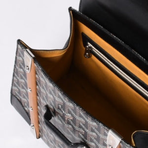 GOYARD Saigon PM Hand Bag Handbag Made in France Black Brown Good Condition Used 4a000986