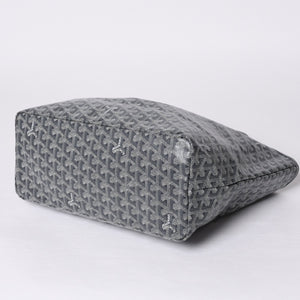新品同様 GOYARD ゴヤール サンルイPM バッグ トートバッグ STLOUIPMLTY01CL01P グレー PVC レザー 中古 4a000881