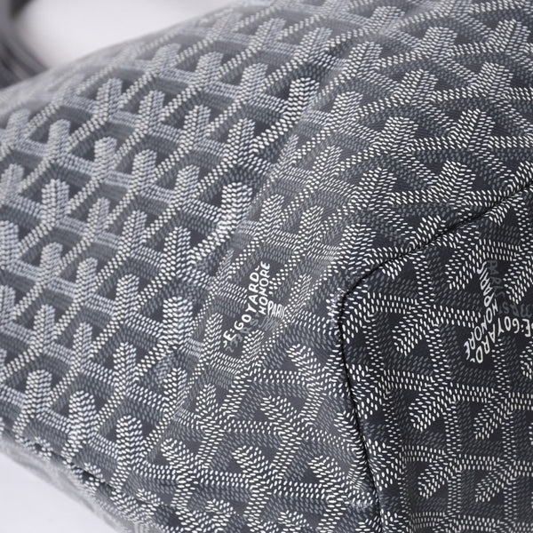 新品同様 GOYARD ゴヤール サンルイPM バッグ トートバッグ STLOUIPMLTY01CL01P グレー PVC レザー 中古 4a000881