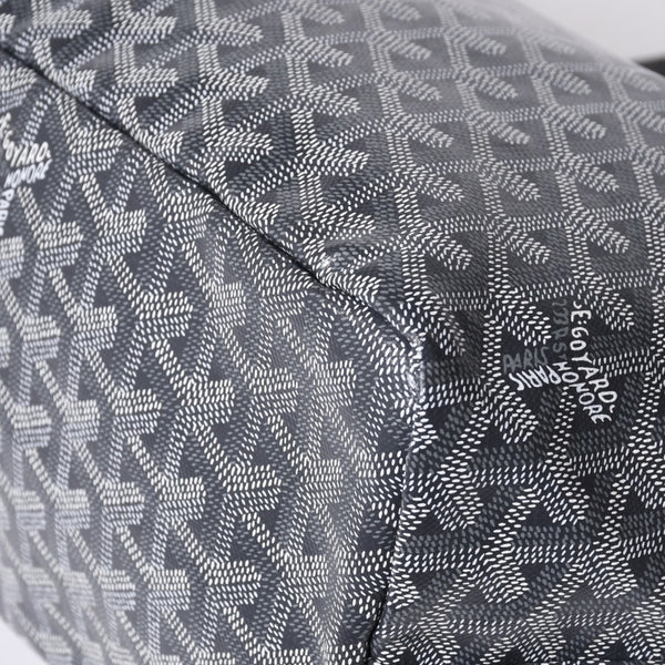 新品同様 GOYARD ゴヤール サンルイPM バッグ トートバッグ STLOUIPMLTY01CL01P グレー PVC レザー 中古 4a000881
