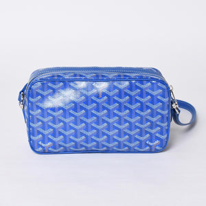 新品同様 GOYARD ゴヤール カップヴェールPM バッグ ショルダーバッグ CAPVE2PMLTY10CL10P PVC レザー ブルー 中古 4a001081