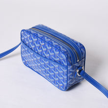 画像をギャラリービューアに読み込む, 新品同様 GOYARD ゴヤール カップヴェールPM バッグ ショルダーバッグ CAPVE2PMLTY10CL10P PVC レザー ブルー 中古 4a001081