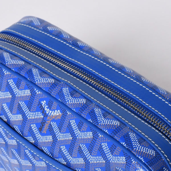 新品同様 GOYARD ゴヤール カップヴェールPM バッグ ショルダーバッグ CAPVE2PMLTY10CL10P PVC レザー ブルー 中古 4a001081