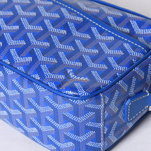 新品同様 GOYARD ゴヤール カップヴェールPM バッグ ショルダーバッグ CAPVE2PMLTY10CL10P PVC レザー ブルー 中古 4a001081