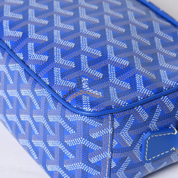 新品同様 GOYARD ゴヤール カップヴェールPM バッグ ショルダーバッグ CAPVE2PMLTY10CL10P PVC レザー ブルー 中古 4a001081
