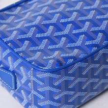 画像をギャラリービューアに読み込む, 新品同様 GOYARD ゴヤール カップヴェールPM バッグ ショルダーバッグ CAPVE2PMLTY10CL10P PVC レザー ブルー 中古 4a001081