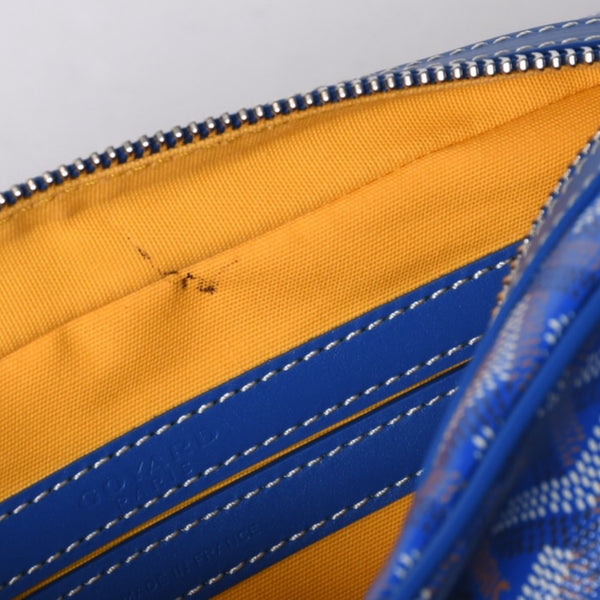 新品同様 GOYARD ゴヤール カップヴェールPM バッグ ショルダーバッグ CAPVE2PMLTY10CL10P PVC レザー ブルー 中古 4a001081