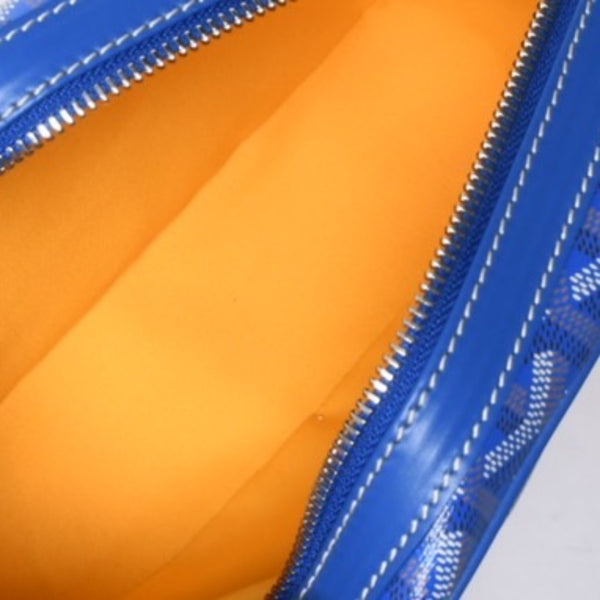 新品同様 GOYARD ゴヤール カップヴェールPM バッグ ショルダーバッグ CAPVE2PMLTY10CL10P PVC レザー ブルー 中古 4a001081
