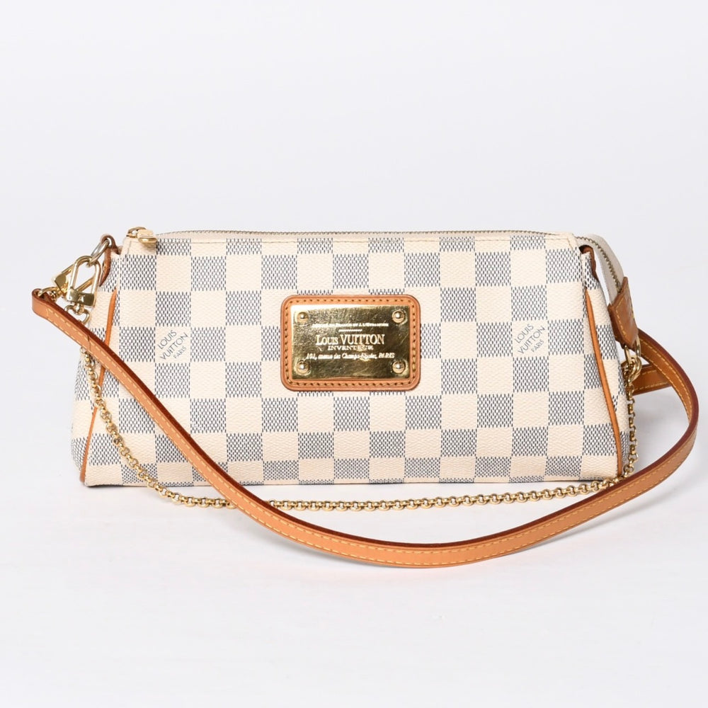 Very good condition LOUIS VUITTON Damier Azur Eva 2WAY hand shoulder bag N55214 Used 4a000728