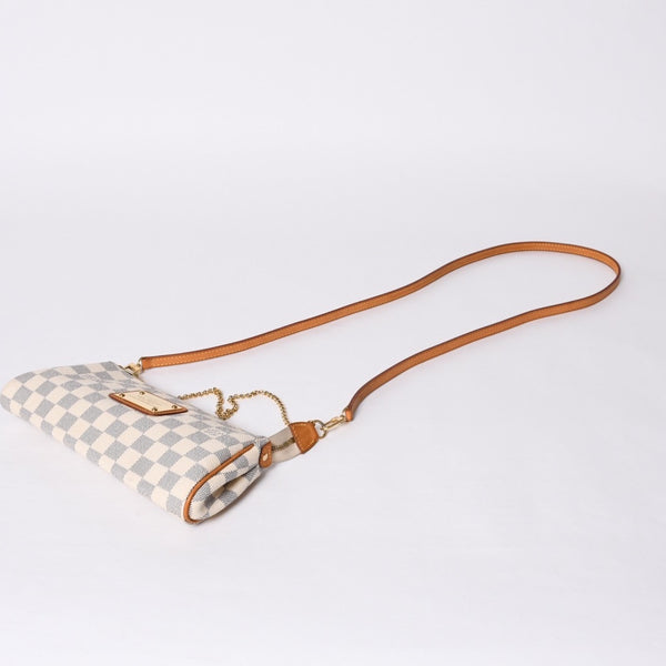 極美品 LOUIS VUITTON ルイヴィトン ダミエ アズール エヴァ 2WAY ハンド ショルダー バッグ N55214 中古 4a000728