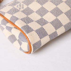 極美品 LOUIS VUITTON ルイヴィトン ダミエ アズール エヴァ 2WAY ハンド ショルダー バッグ N55214 中古 4a000728