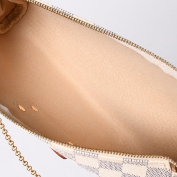 極美品 LOUIS VUITTON ルイヴィトン ダミエ アズール エヴァ 2WAY ハンド ショルダー バッグ N55214 中古 4a000728