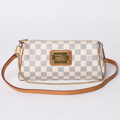 LOUIS VUITTON ルイヴィトン ダミエ アズール エヴァ 2WAY ハンド ショルダー バッグ N55214 美品 中古 4a000729