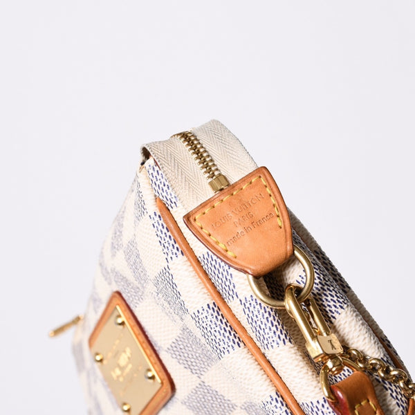 LOUIS VUITTON ルイヴィトン ダミエ アズール エヴァ 2WAY ハンド ショルダー バッグ N55214 美品 中古 4a000729